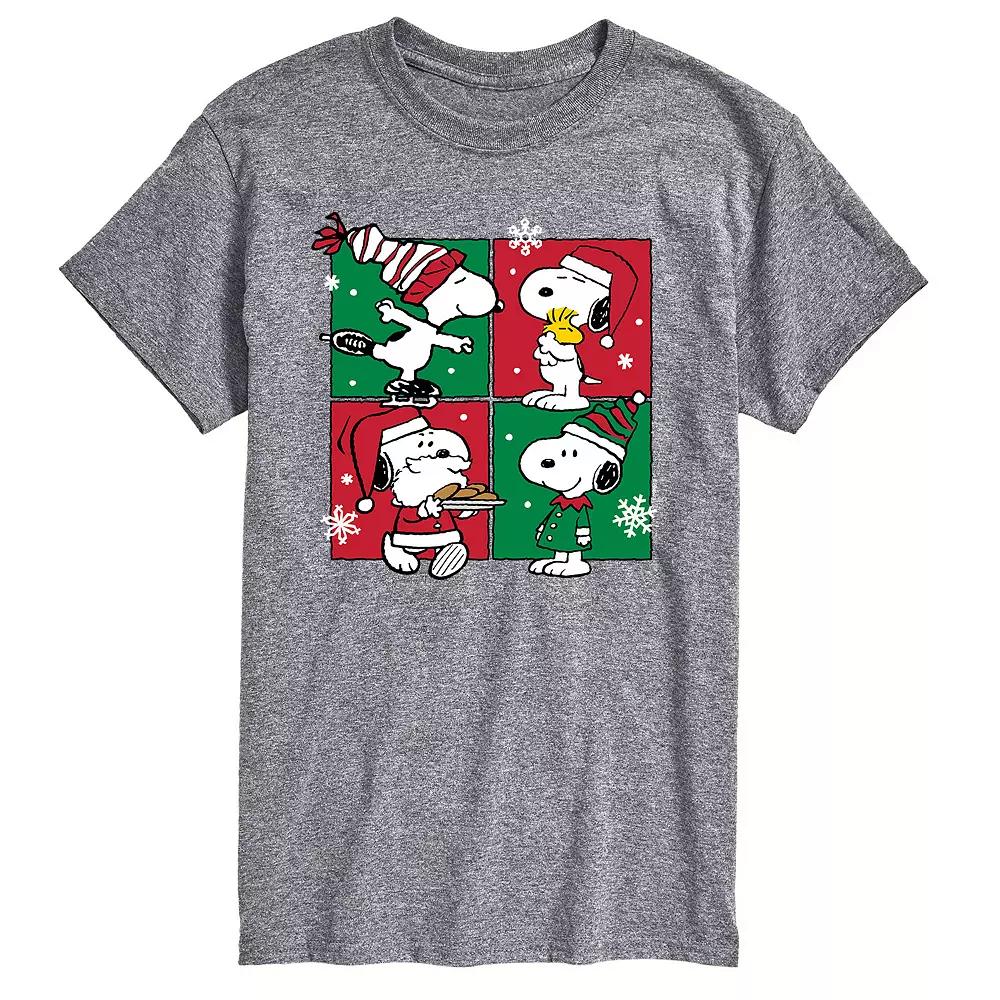 Men's Peanuts Christmas Grid Tee,  Product Image