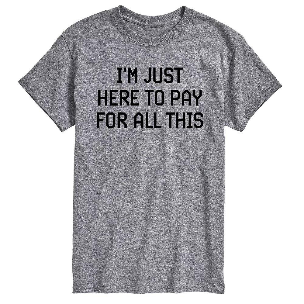Big & Tall Just Here To Pay Graphic Tee, Men's,  Product Image
