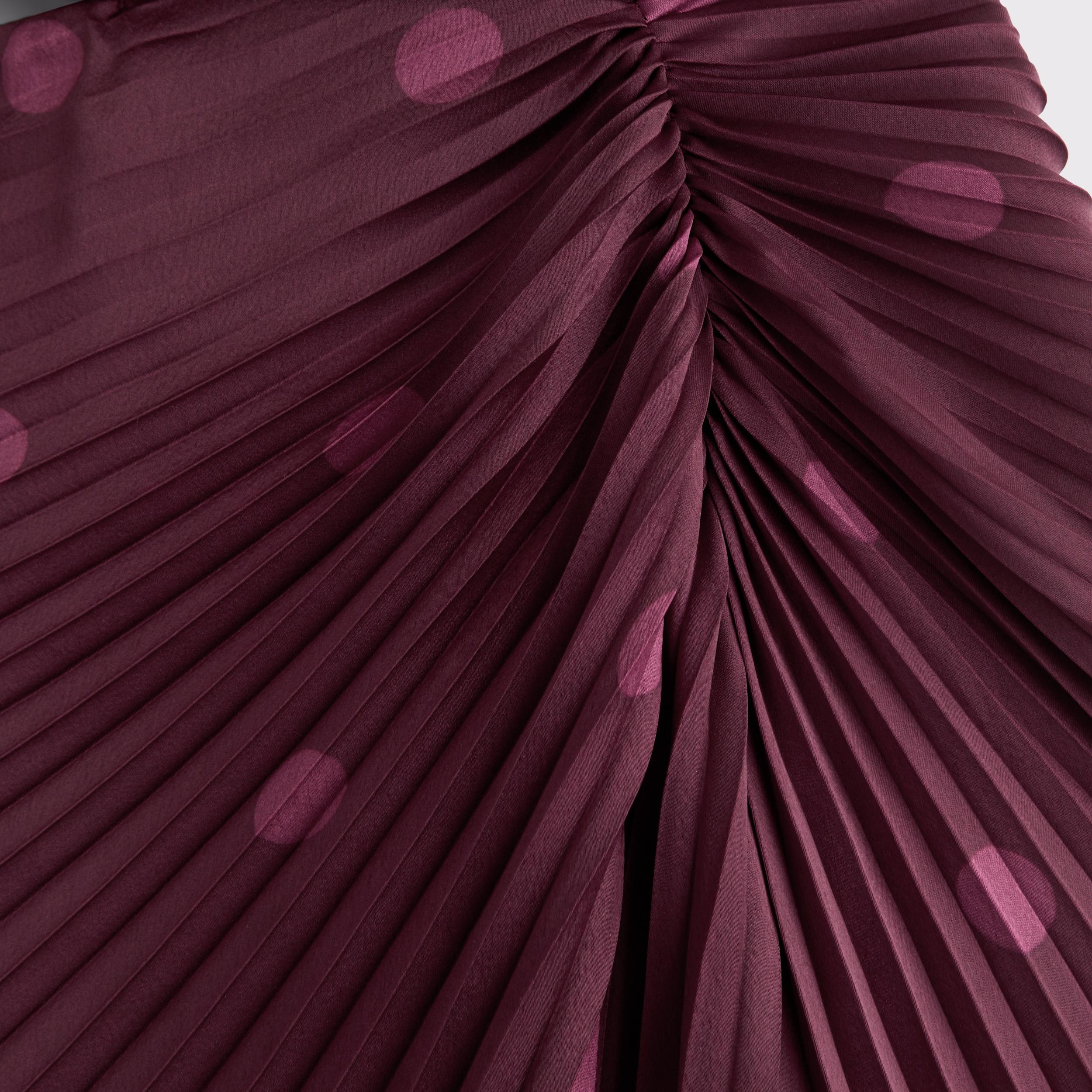 The A&F Giselle Pleated One-Shoulder Cutout Maxi Dress Product Image