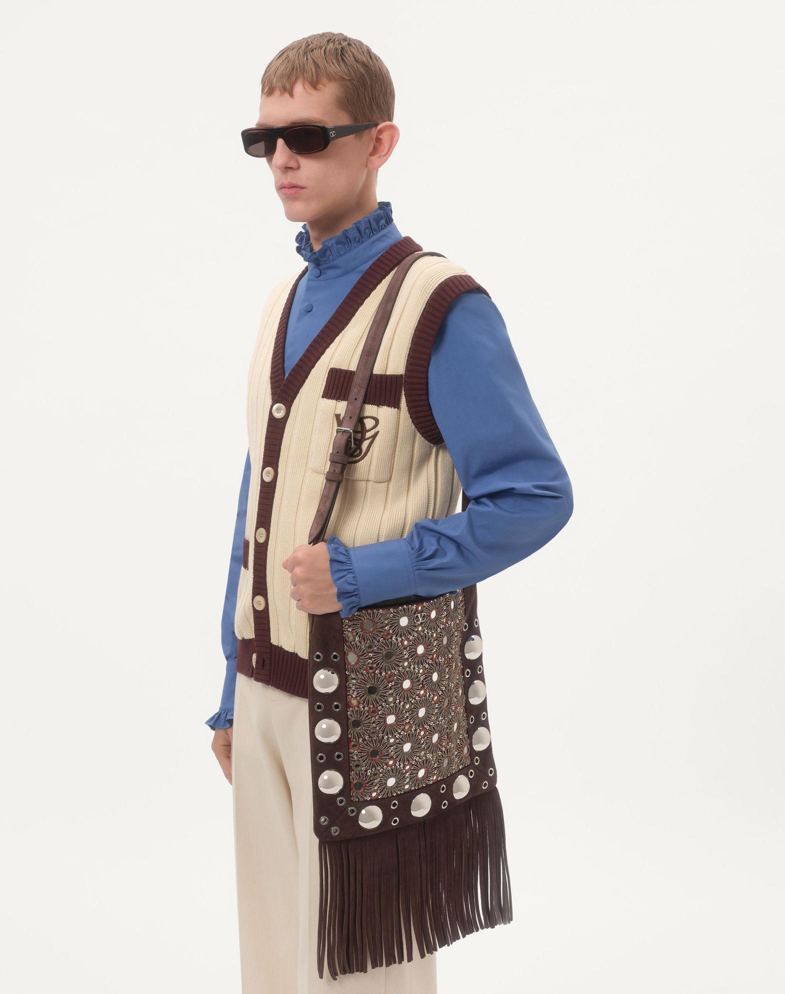 Cotton Poplin Shirt With Plastron And Ruffles Product Image