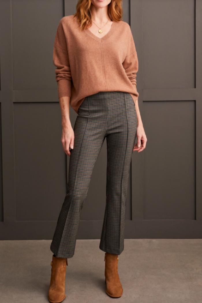 Plaid Pull-On Ankle Pant Product Image