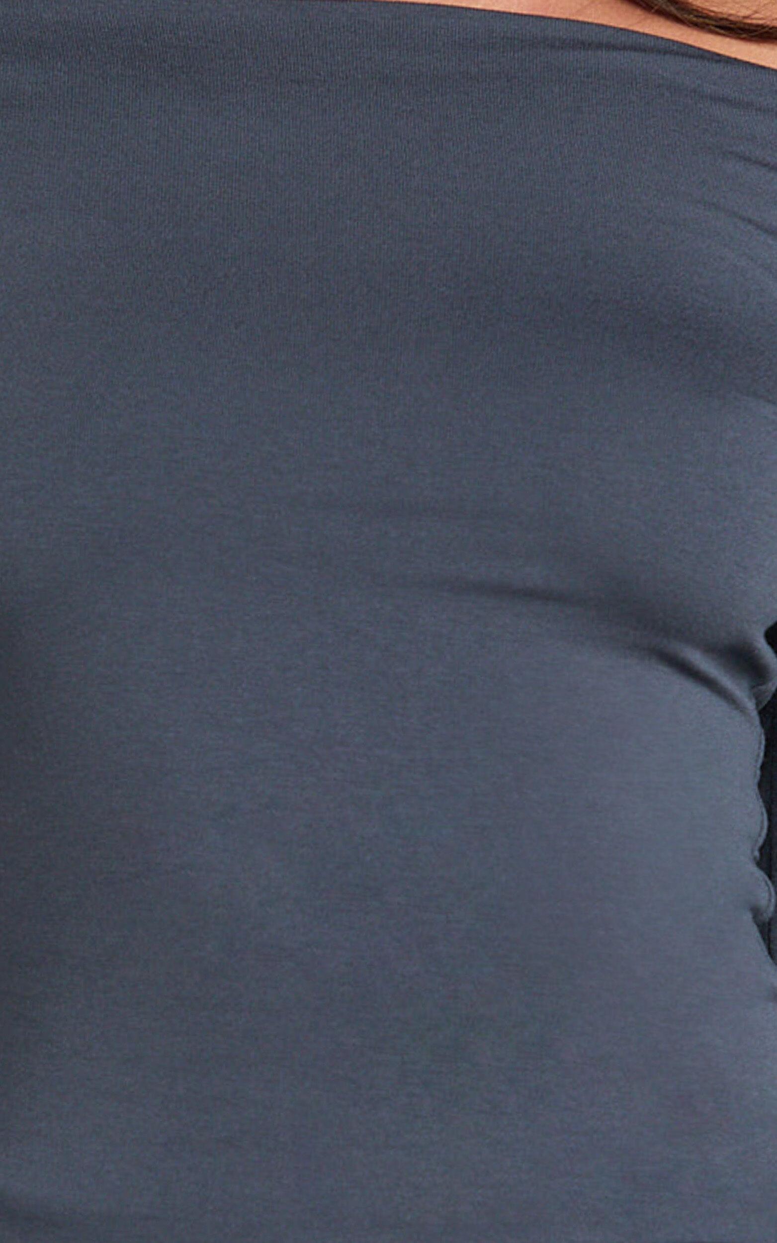 Tisdale Top - Boat Neck Long Sleeve Top in Steel Blue Product Image