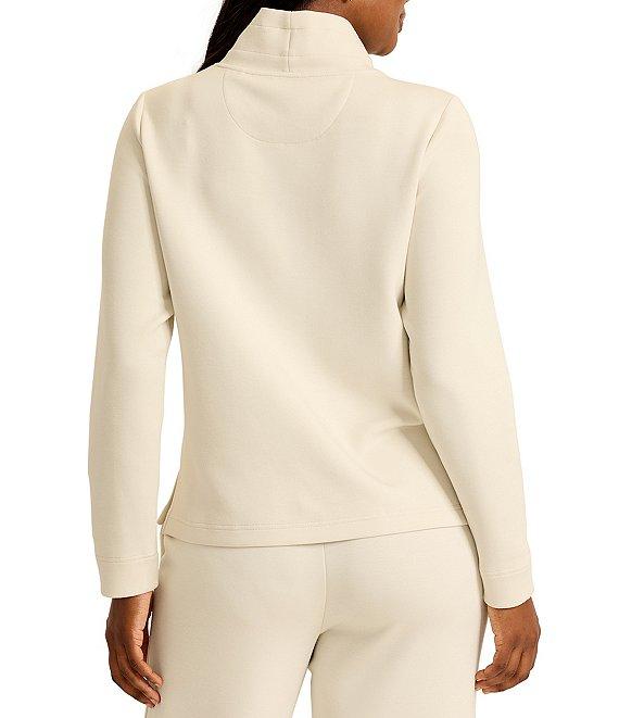Tommy Bahama Coordinating Palm Voyage Ultra-Lightweight Spacer Funnel Neck Long Sleeve Top Product Image