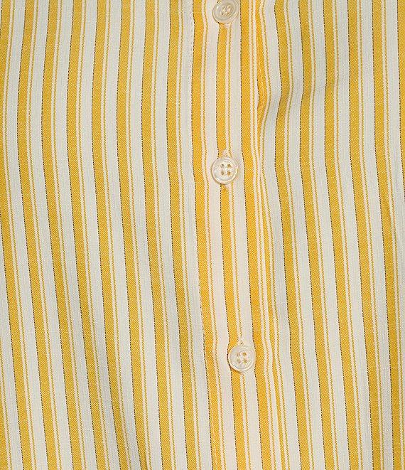 Skies Are Blue Plus Striped Long Sleeve Button Front Woven Coordinating Blouse Product Image