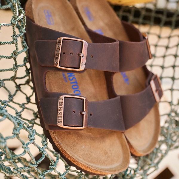 Womens Birkenstock Arizona Soft Footbed Slide Sandal - Habana Product Image