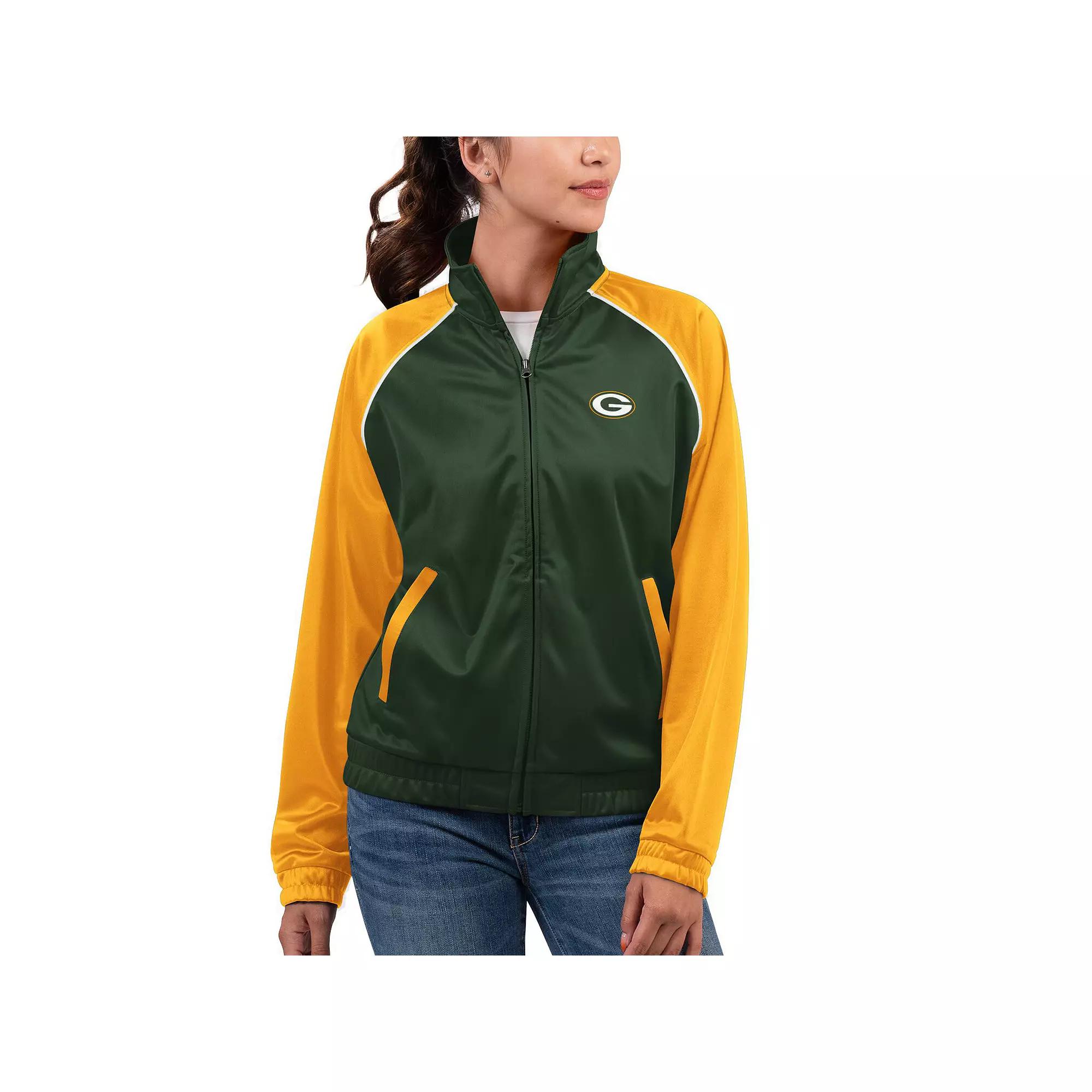 Women's G-III 4Her by Carl Banks  Green Green Bay Packers Showup Fashion Dolman Full-Zip Track Jacket, Size: XL Product Image