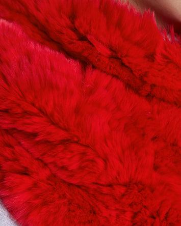 Knitted Rex Rabbit Infinity Scarf Product Image