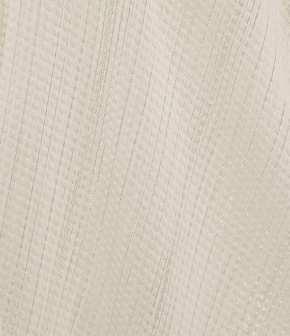 Anne Klein Plus Size Shimmer Texture 3/4 Sleeve Open Front Cardigan Product Image