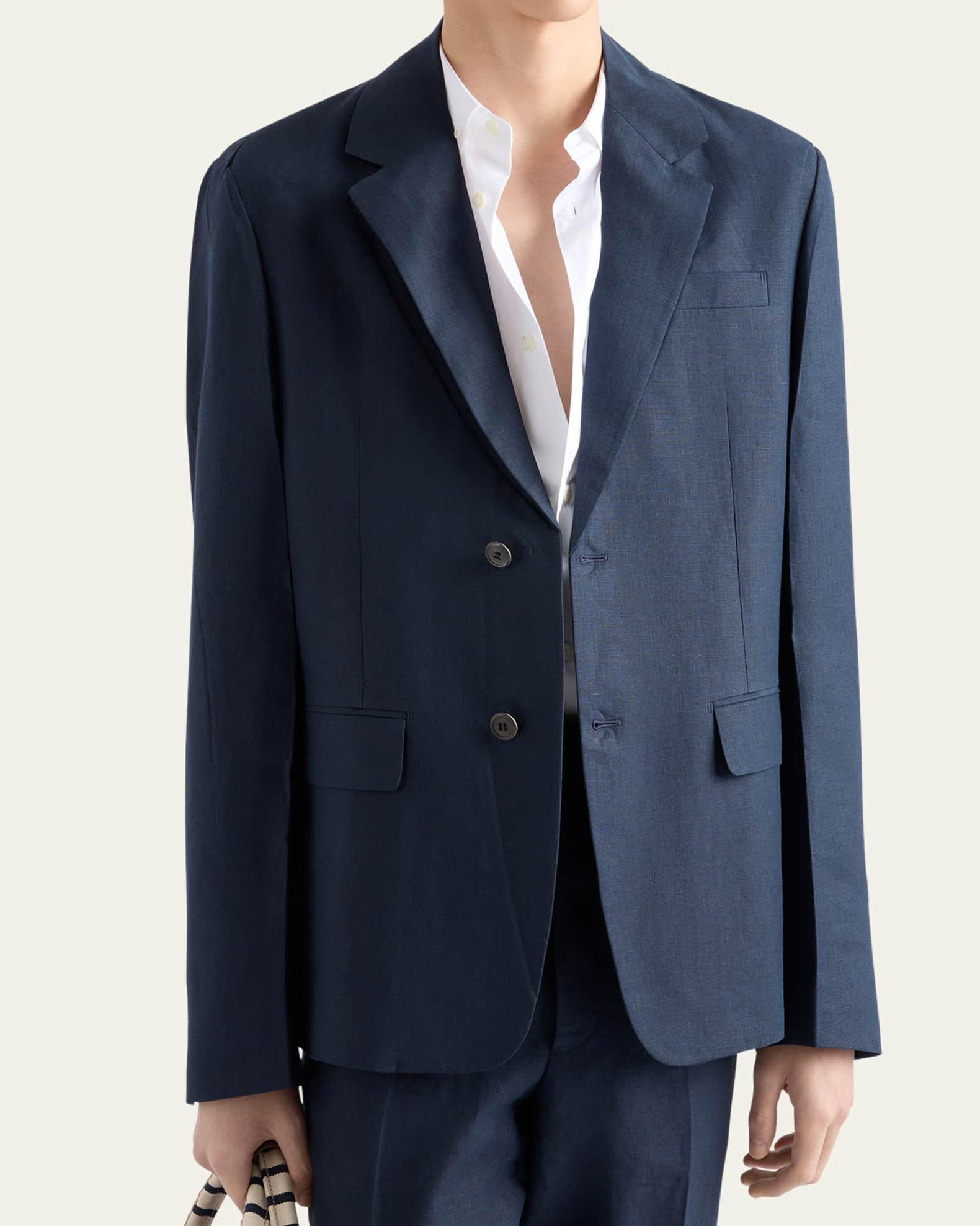 Men's Linen Single-Breasted Blazer Product Image