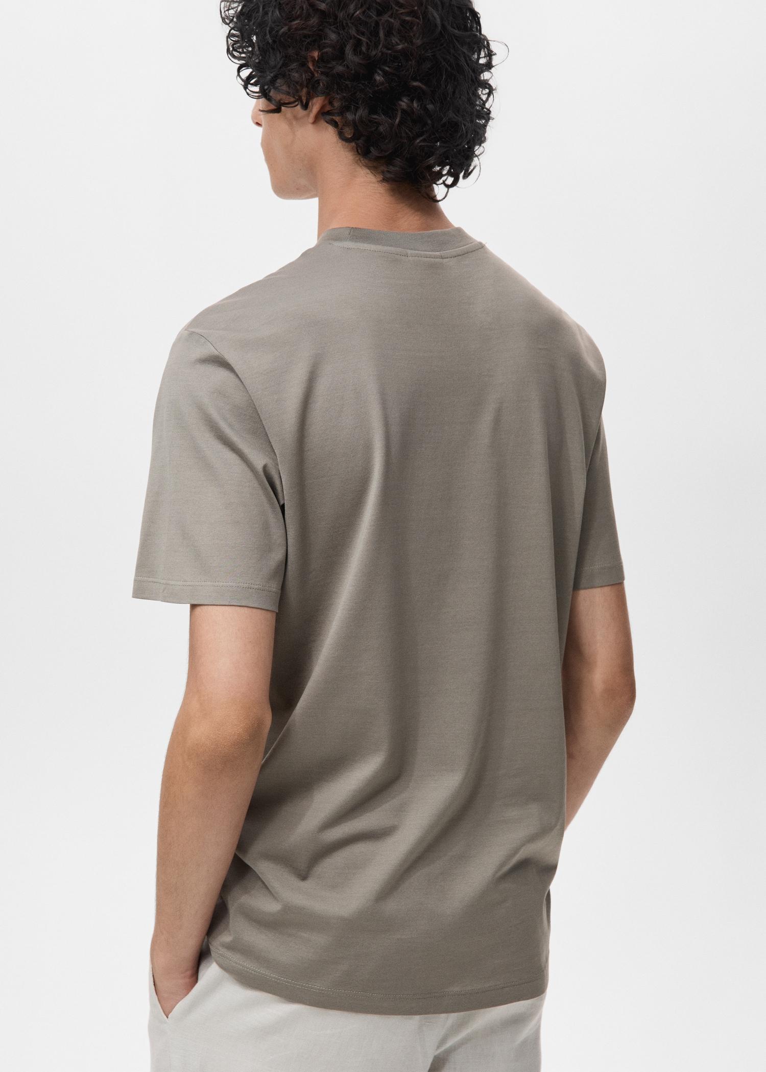 100% cotton slim-fit t-shirt - Men | MANGO USA Product Image