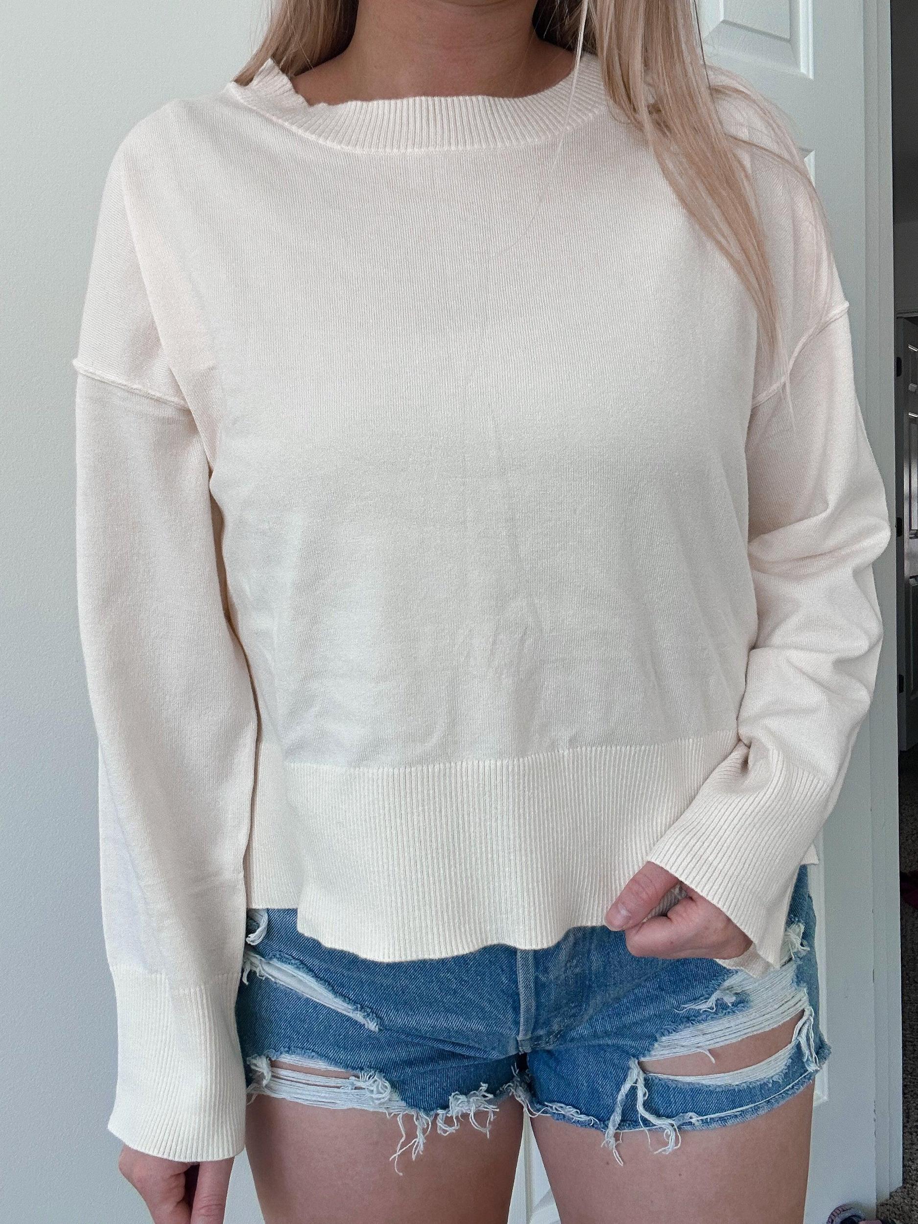 Ivory Buttery Soft Sweater Product Image
