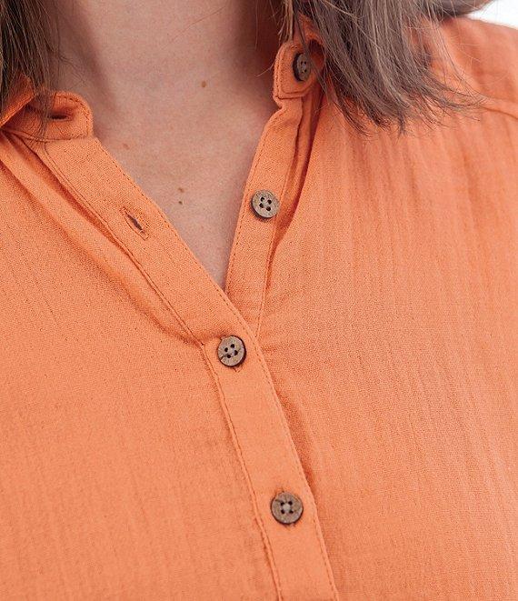 Aventura Kelford Gauze Collared Neckline Long Sleeve Blouse Product Image