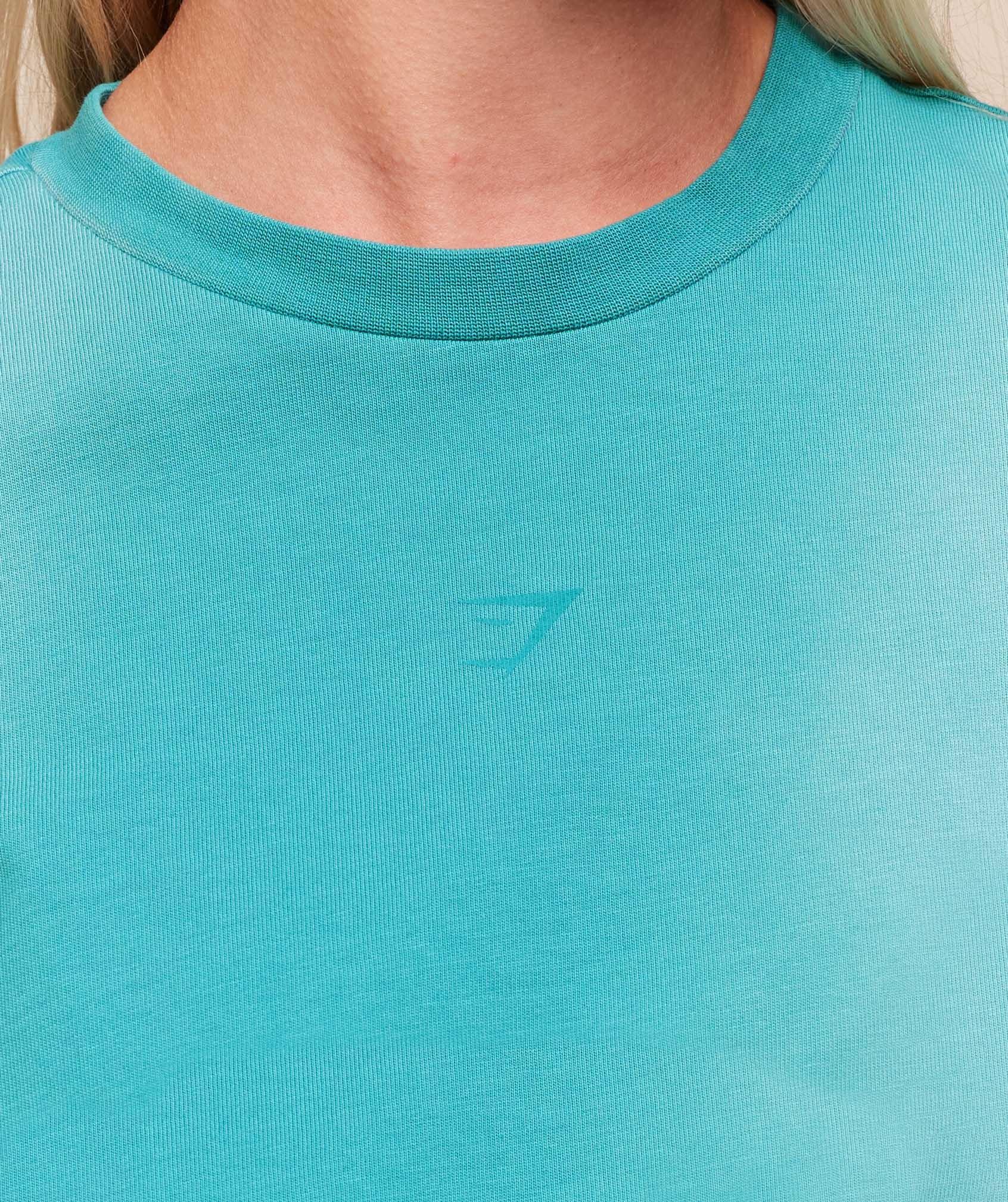 Gymshark Summer Tie-Dye Graphic Oversized T-Shirt - Jewel Teal/Wash Female Product Image