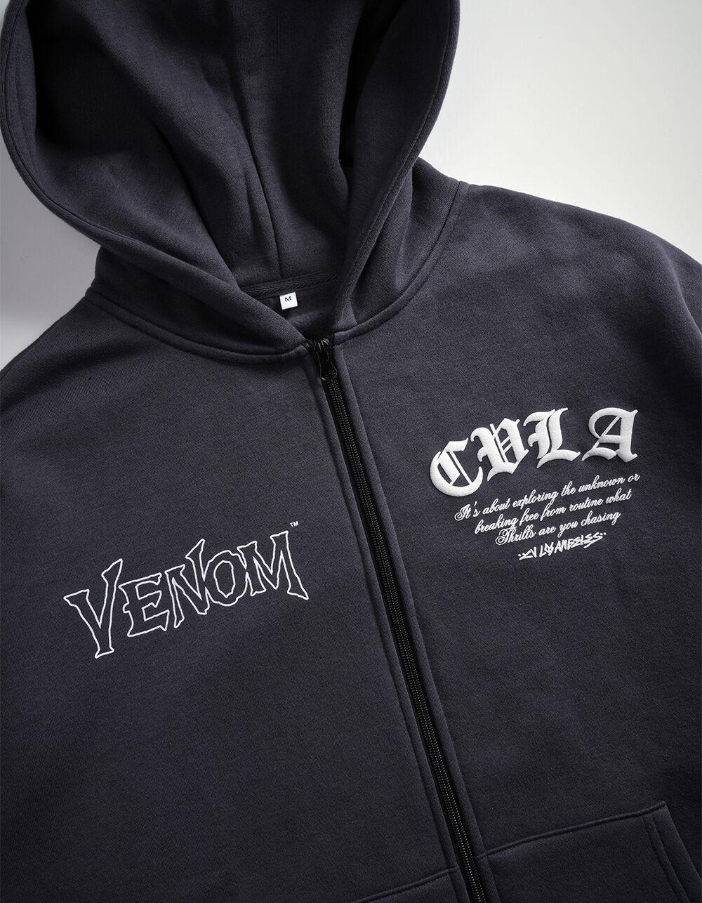 CVLA x Venom Attack Mens Zip-Up Hoodie - CHARCOAL Product Image