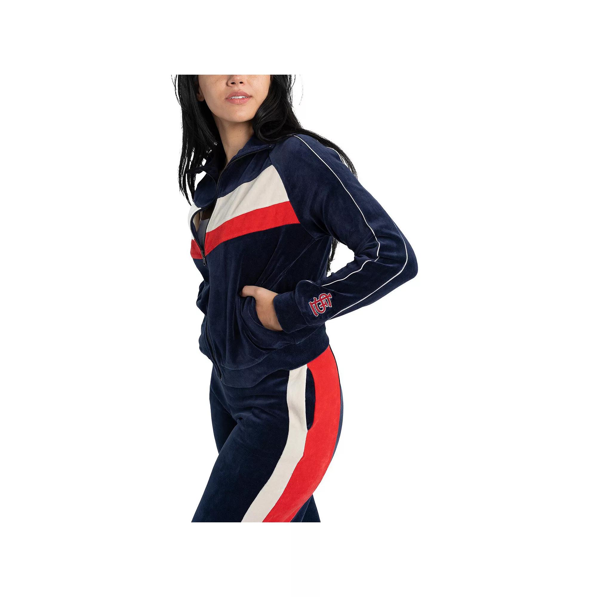 Women's Lusso Navy St. Louis Cardinals Nixie Raglan Full-Zip Jacket, Size: 2XL, Blue Product Image