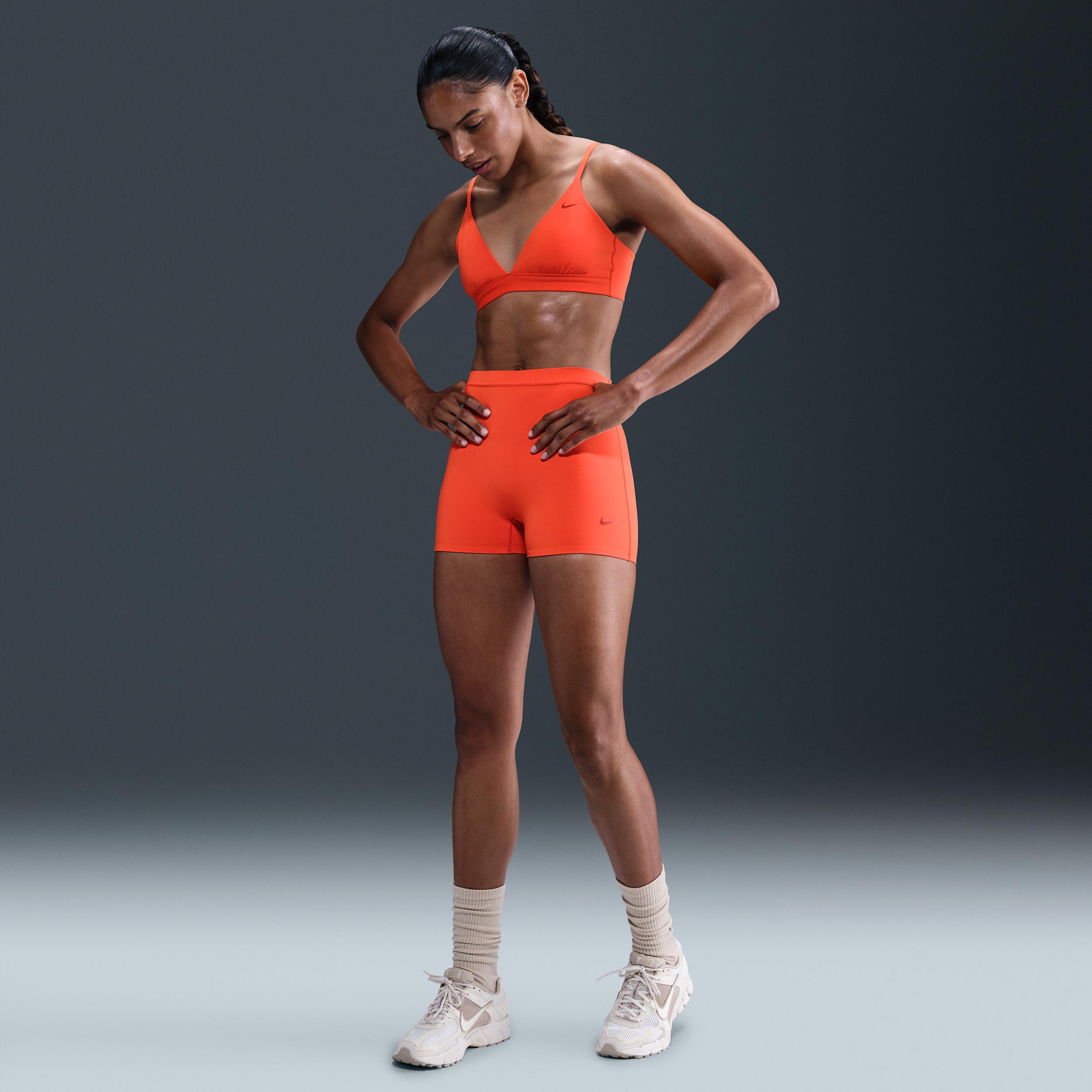 Nike Womens Form Light-Support Non-Padded Triangle Sports Bra | HQ7003-633 Product Image