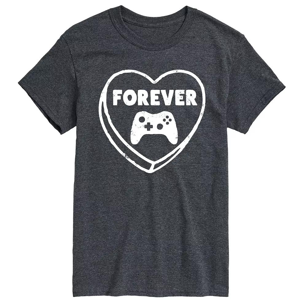 Men's Forever Heart Video Games Graphic Tee,  Product Image