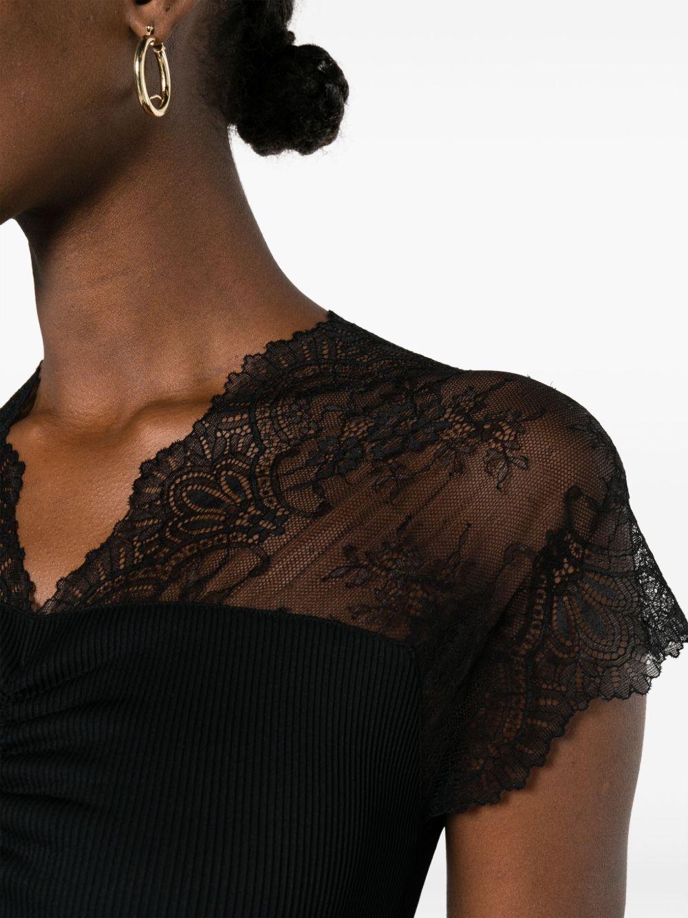 lace-trim jersey top Product Image