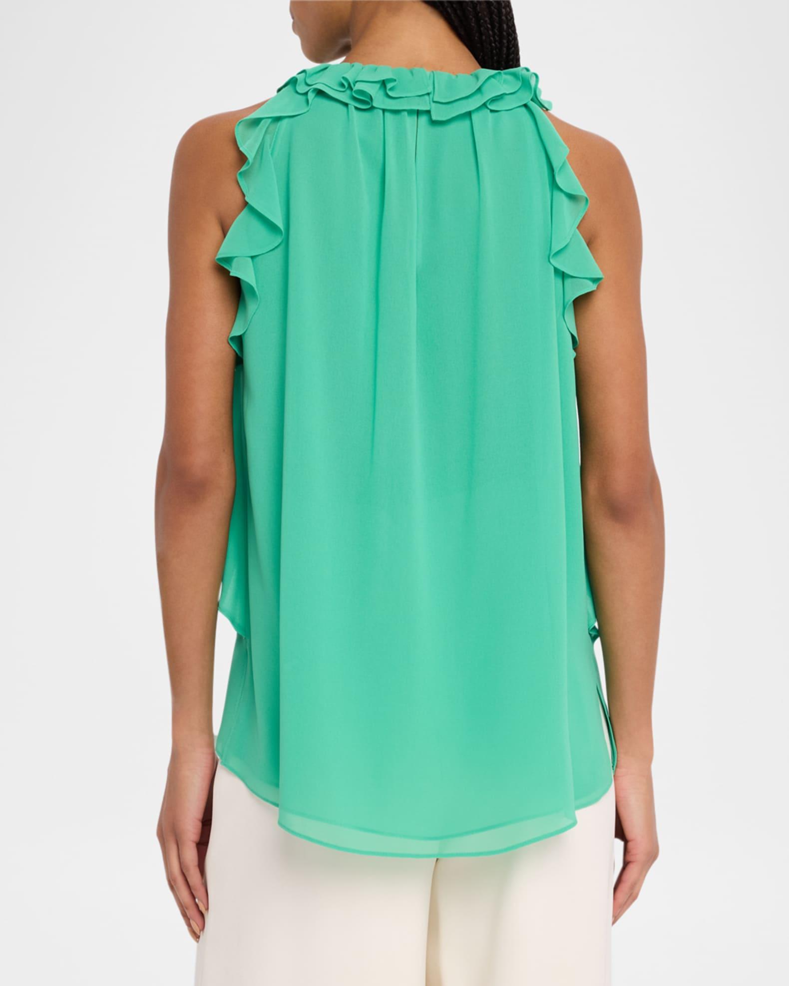 Bristol Ruffle Halter Blouse Product Image