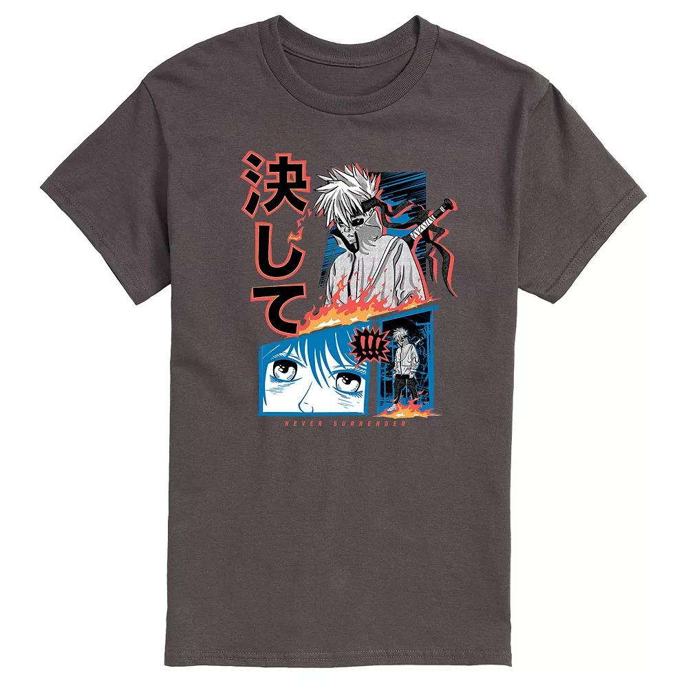 Big & Tall Anime Never Surrender Tee, Men's,  Product Image