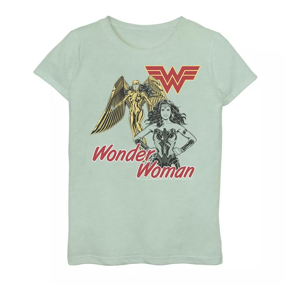 Girls 7-16 DC Comics Wonder Woman Double Pose Poster Graphic Tee, Girl's, Size: Medium, Green Product Image