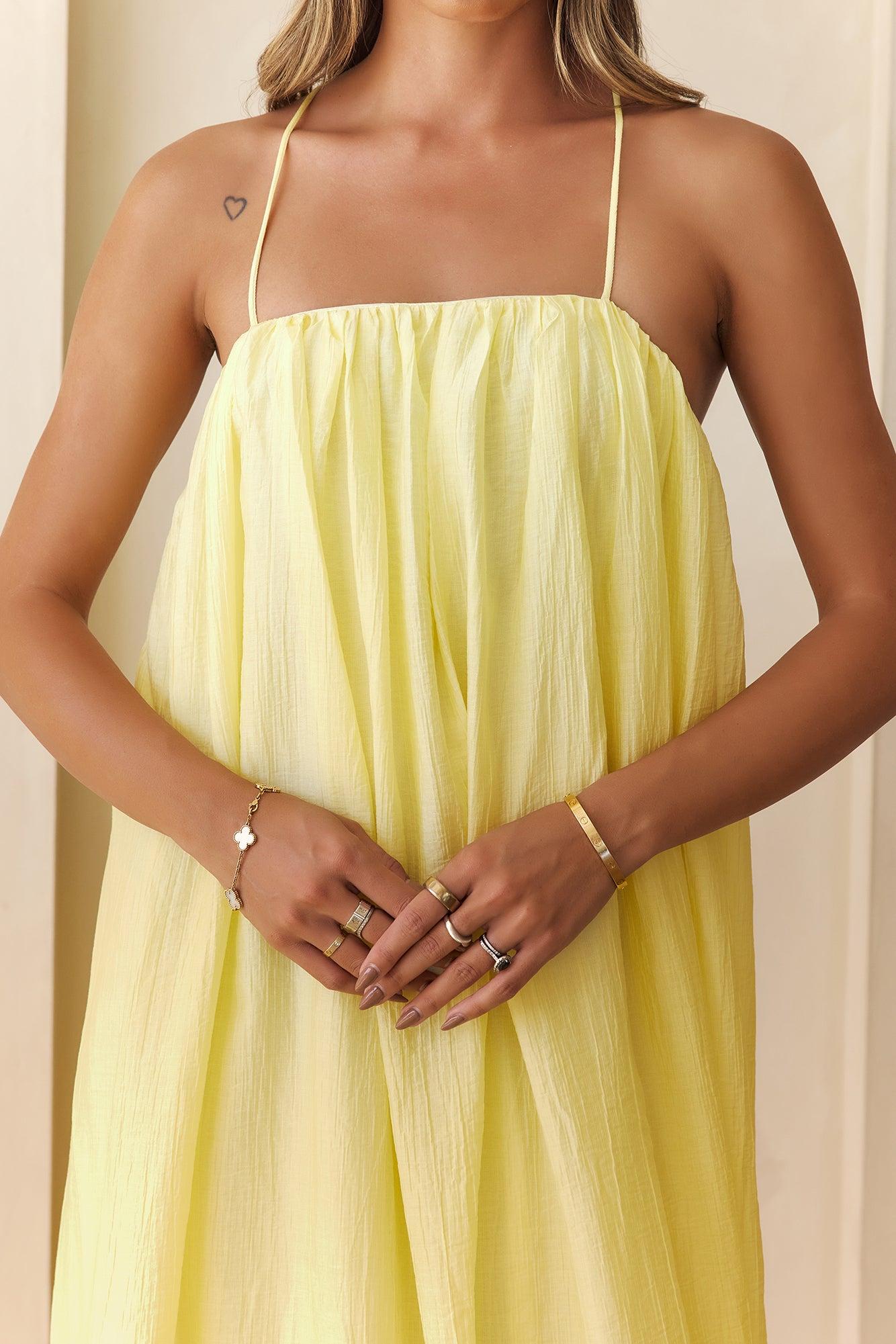 Sunshine Breeze Maxi Dress Yellow Product Image