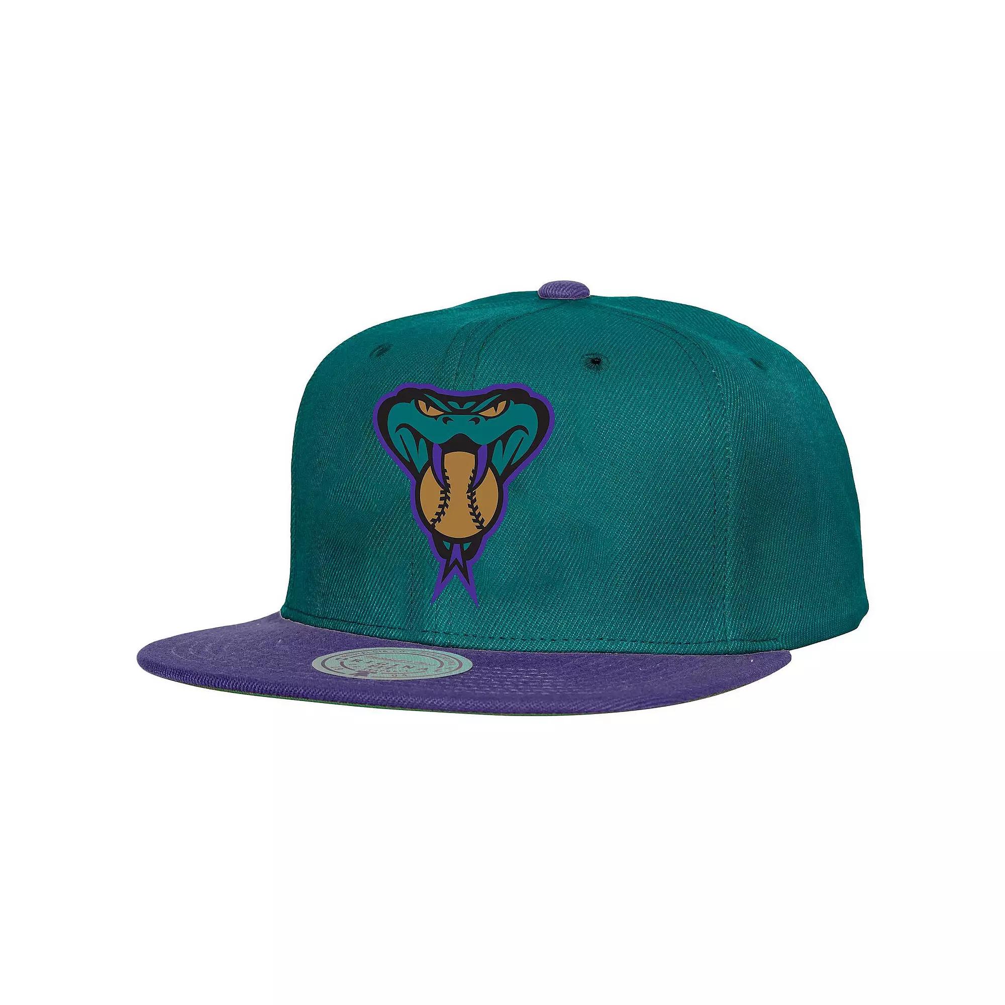 Men's Mitchell & Ness Teal Arizona Diamondbacks Cooperstown Collection Basic Flip Snapback Hat, Blue Product Image