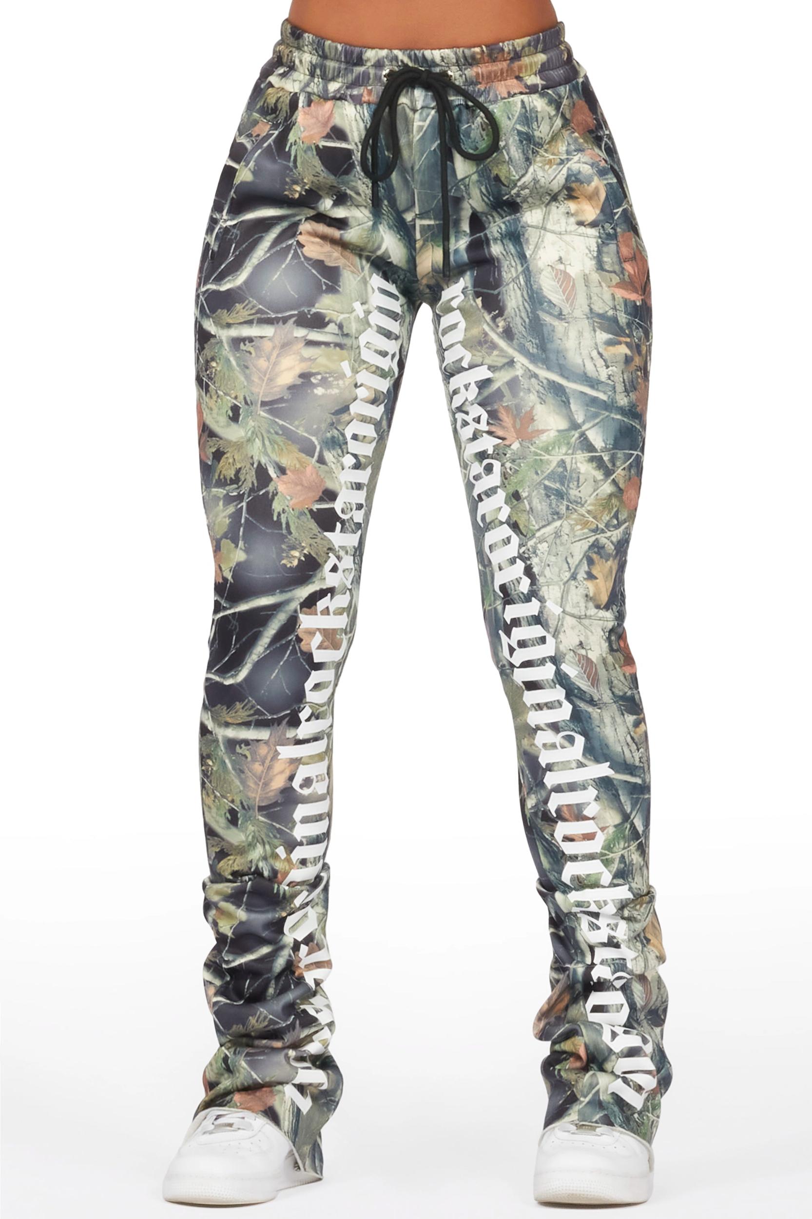 Blakely Black Tree Camo Super Stacked Pant Female Product Image
