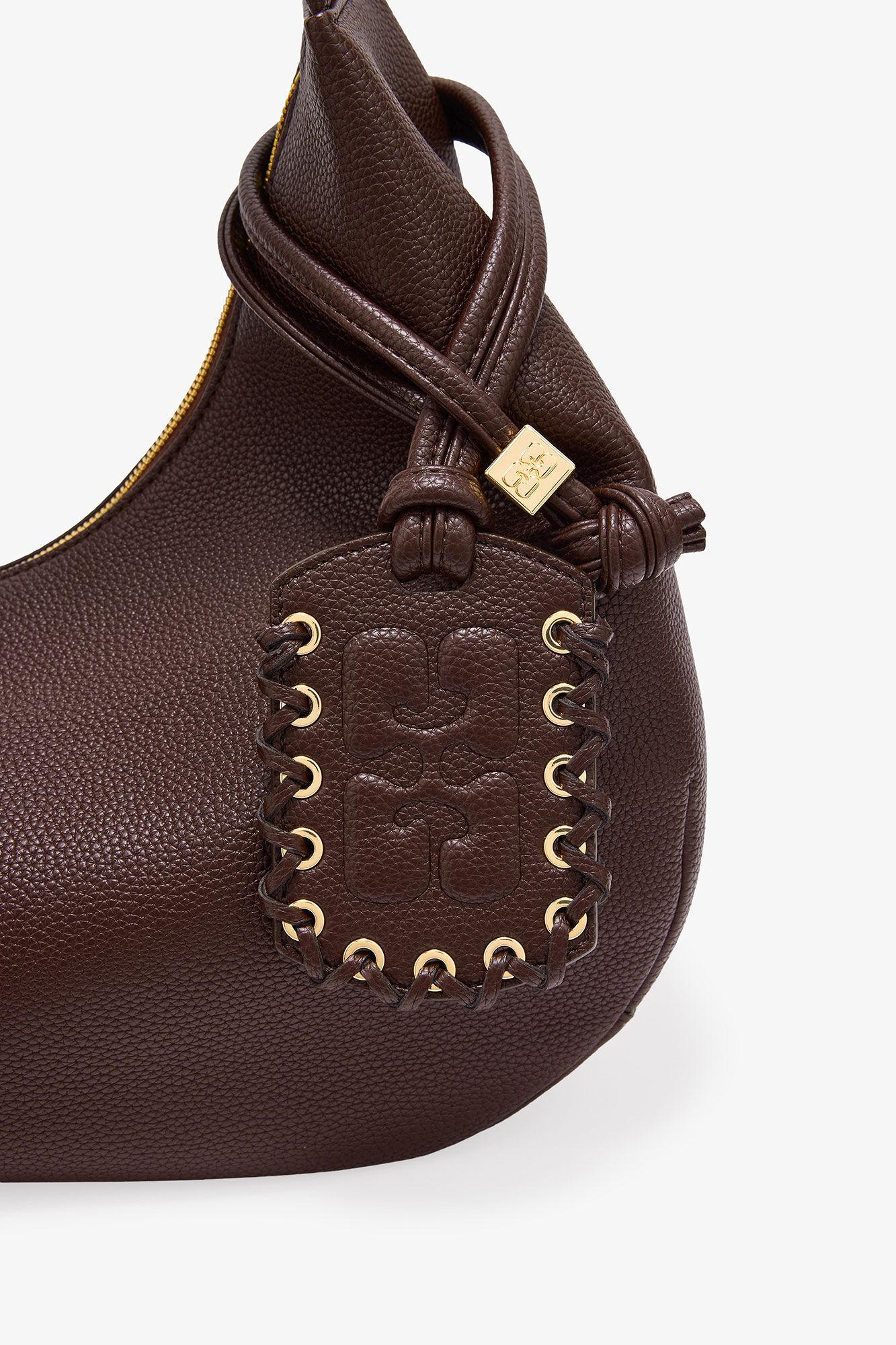 Brown Grained Medium Hobo Bag Product Image