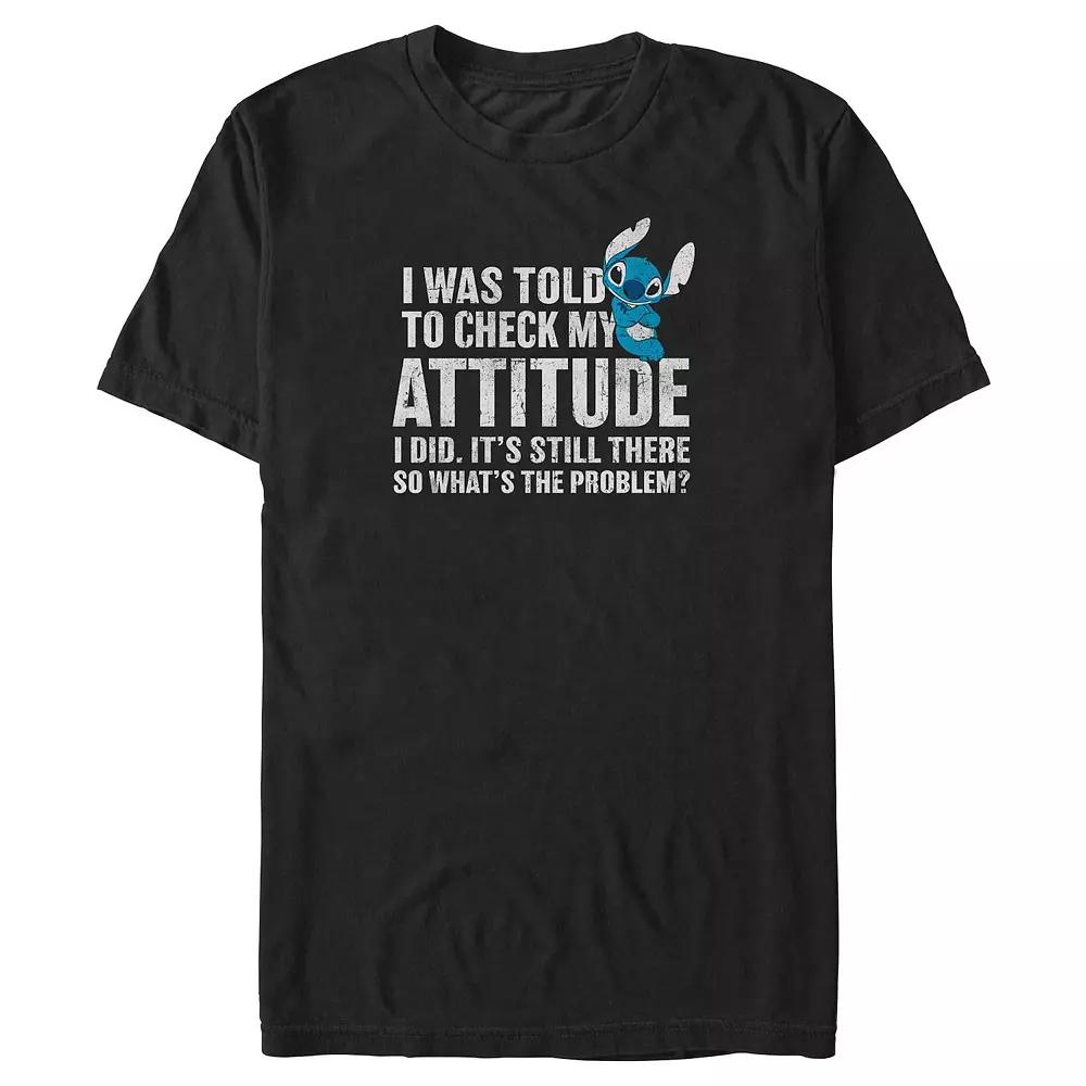 Disney's Lilo & Stitch Attitude Check Stitch Big & Tall Graphic Tee, Men's,  Product Image