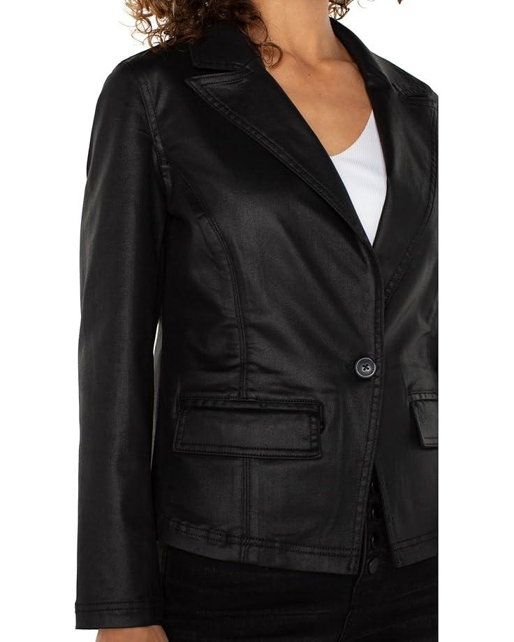 Fitted Blazer Plaid Knit Product Image