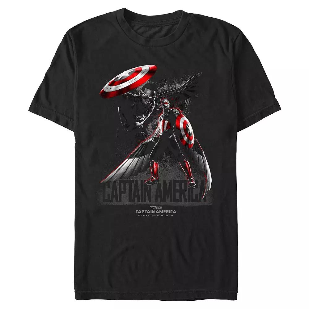 Big & Tall Marvel Captain America Brave New World Poster Graphic Tee, Men's,  Product Image