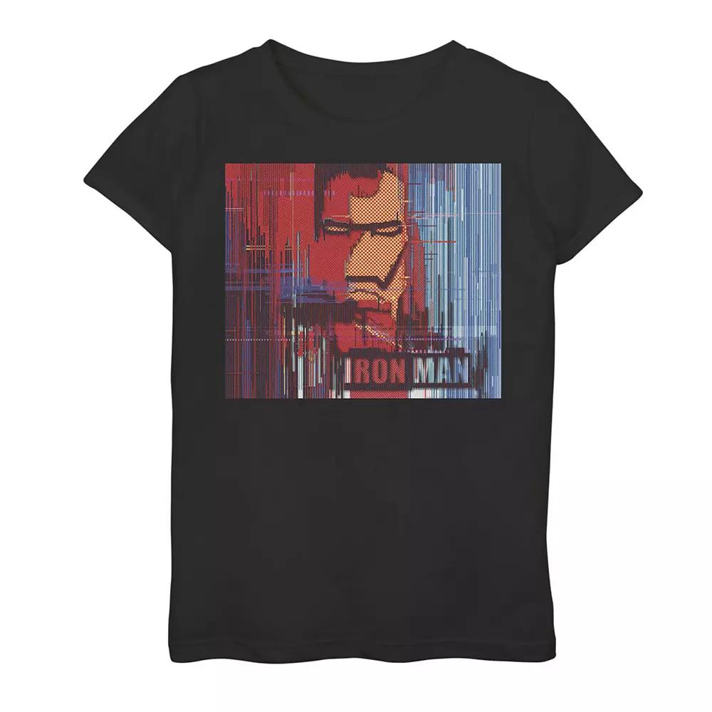 Girls 7-16 Marvel Iron Man Glitched Poster Tee, Girl's,  Product Image