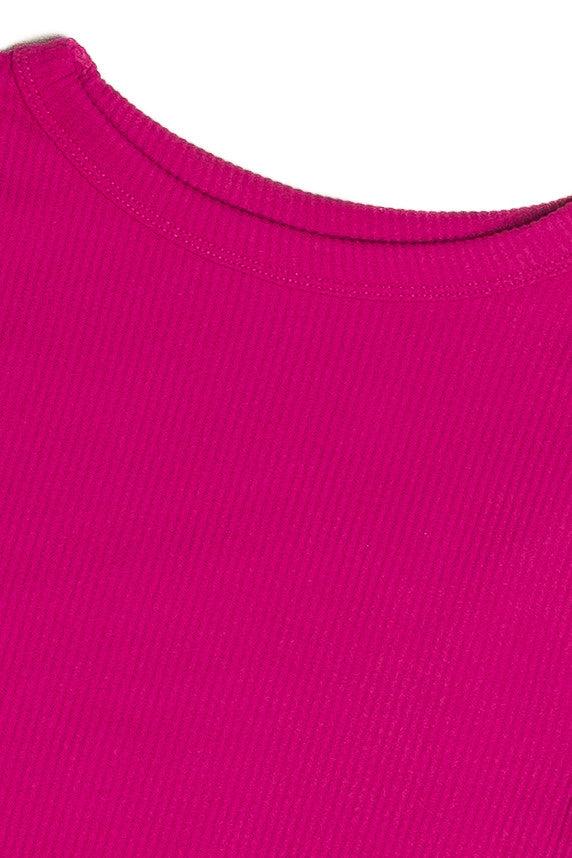 Fuchsia Seamless Crop Shirt Product Image