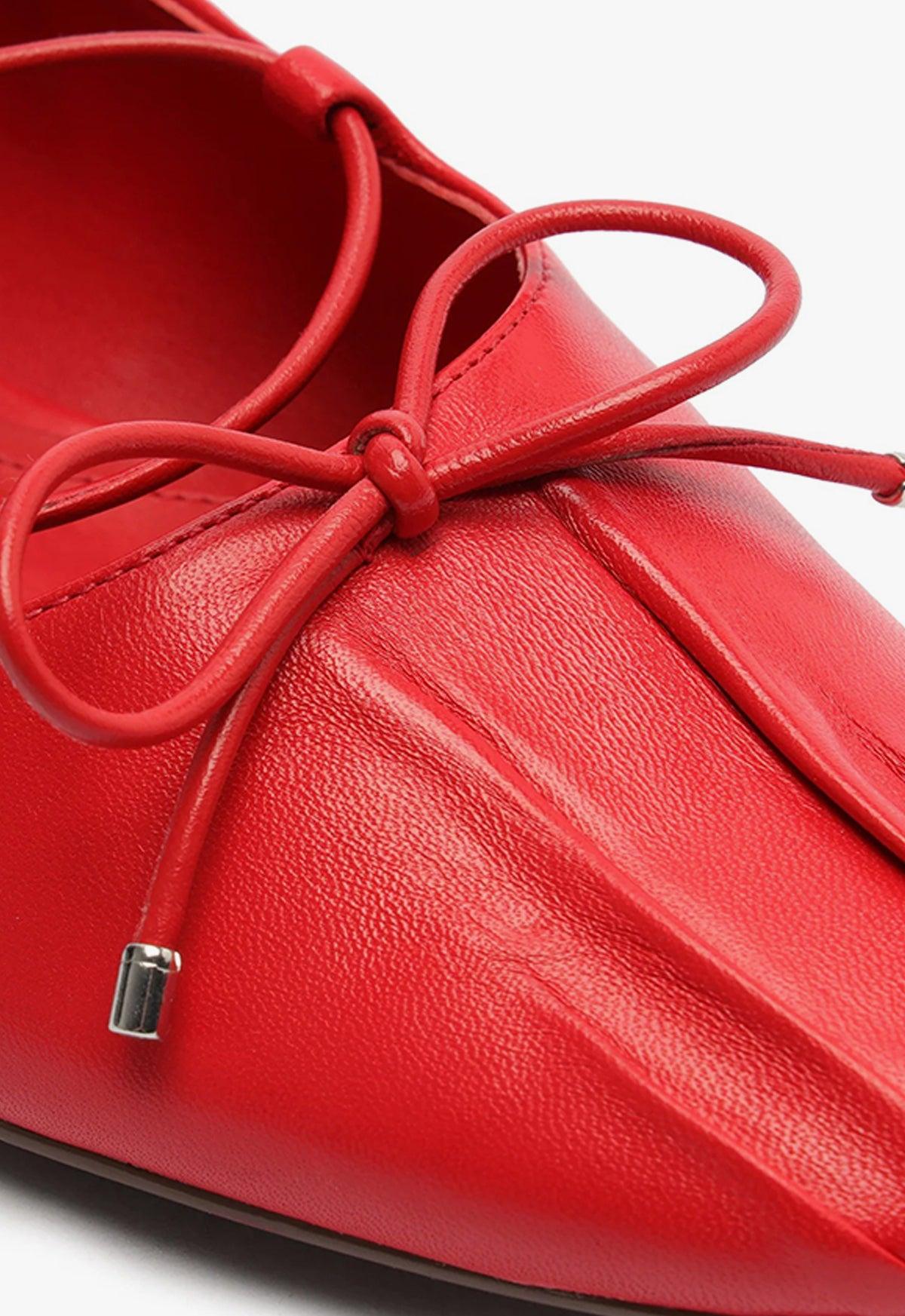 Arissa Lace Up Leather Flat Product Image