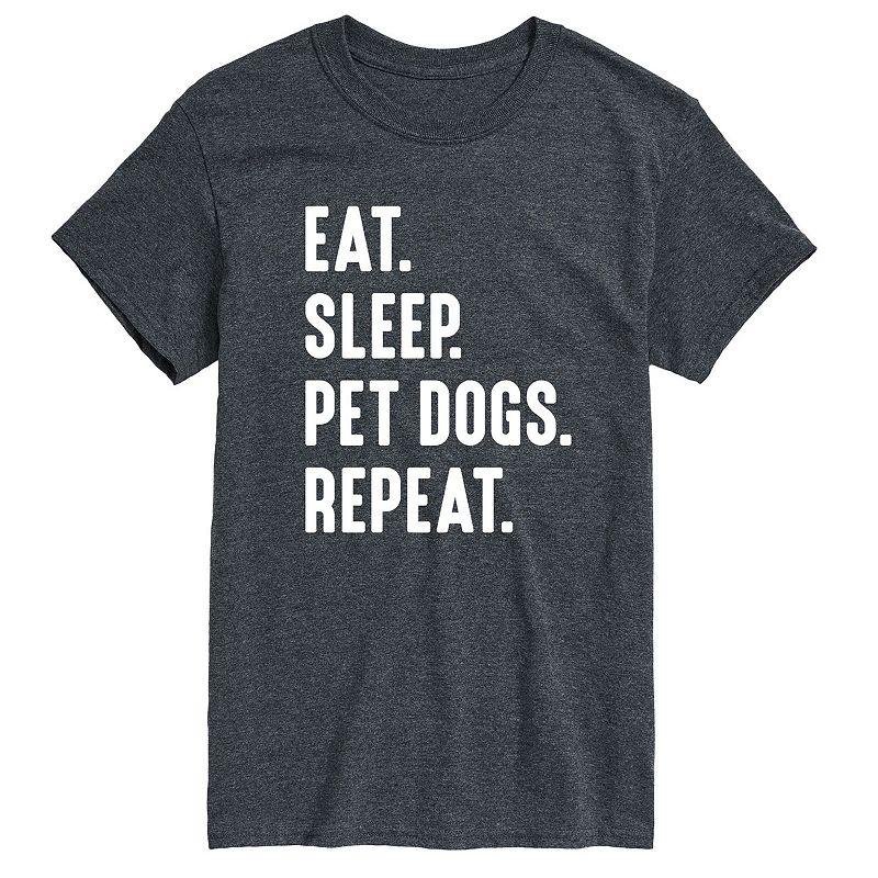 Men's Eat Sleep Pet Dogs Repeat Tee,  Product Image