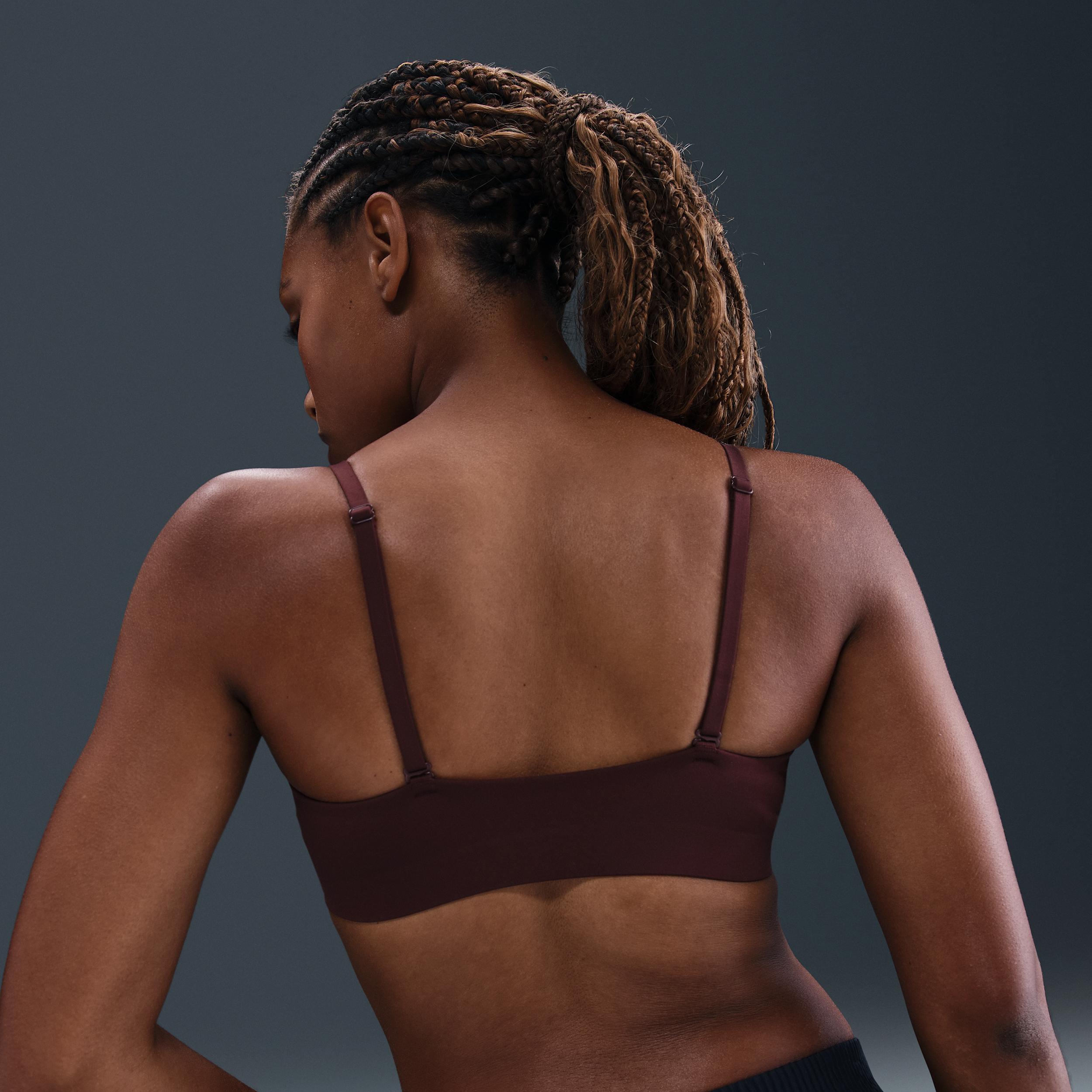 Nike Womens Form Light-Support Non-Padded Triangle Sports Bra | HQ7003-652 Product Image