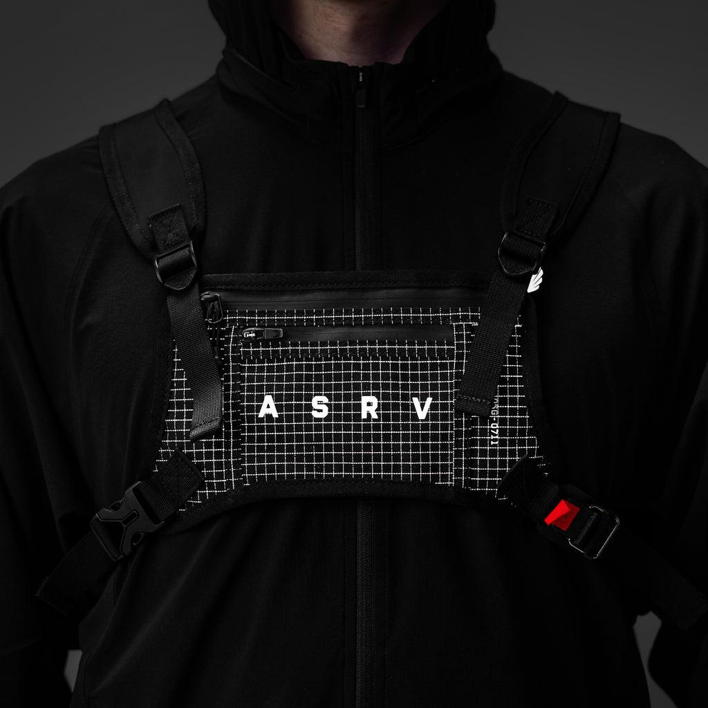 0711. Cordura® Lightweight Chest Pack - Black "Grid" Product Image