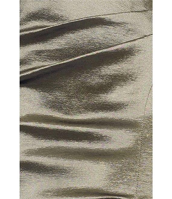 Xscape Asymmetrical Neck Taffeta Gown Product Image