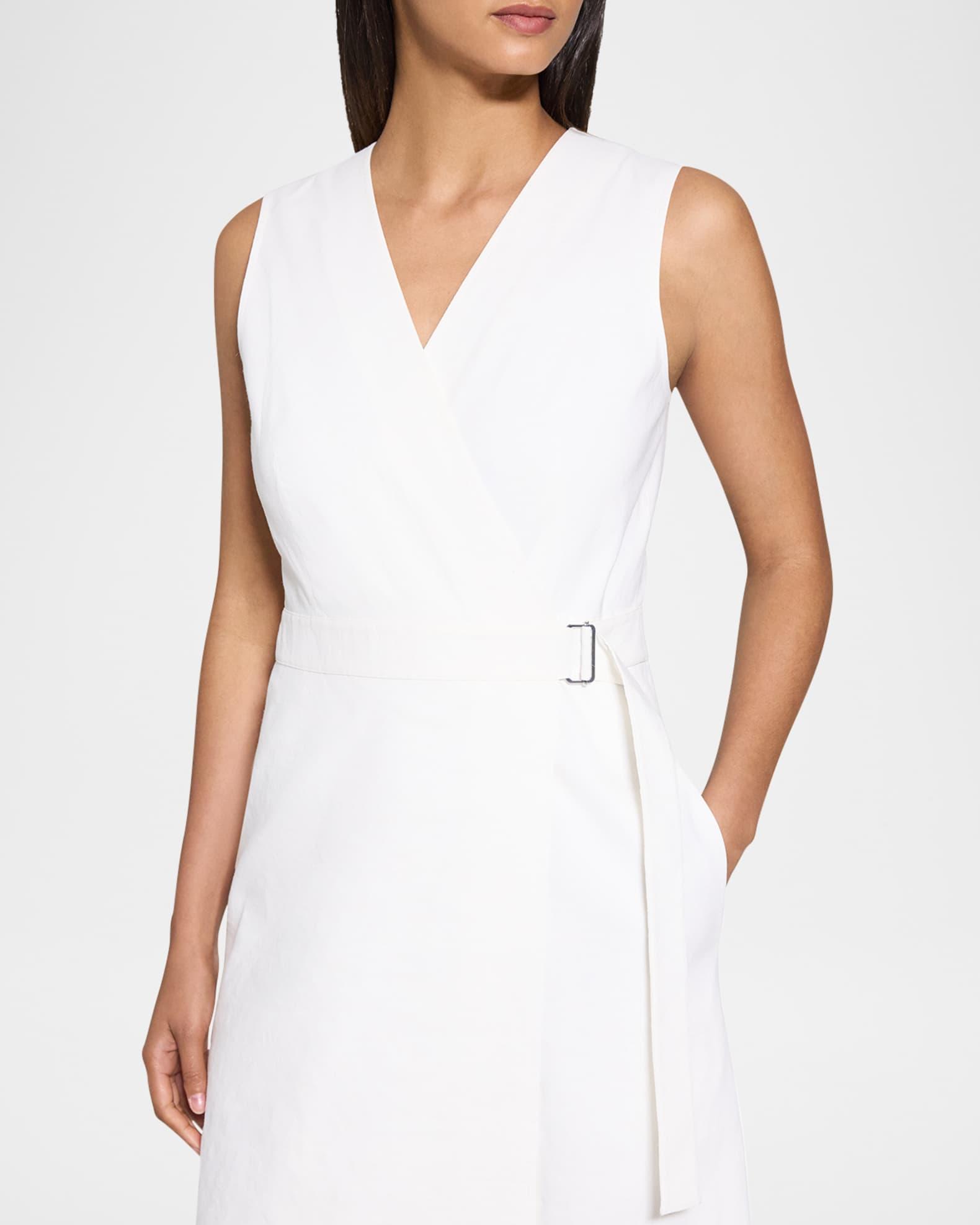 Sleeveless A-Line Wrap Dress Product Image