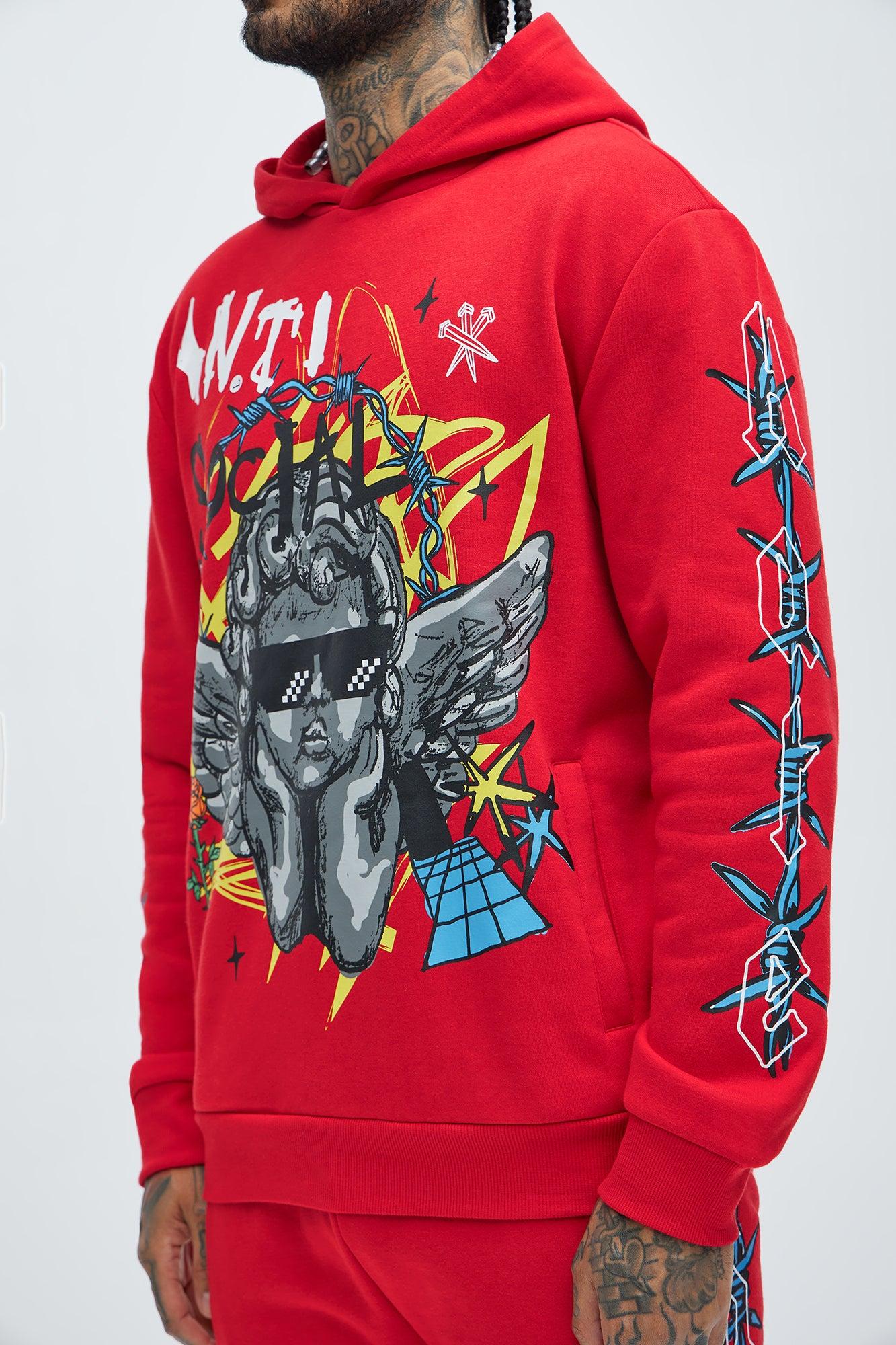 Love The Hate Hoodie - Red Product Image