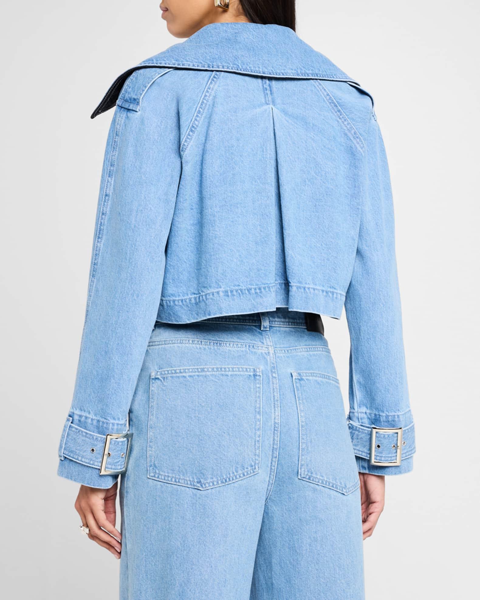 Tommy Cropped Denim Trench Coat Product Image