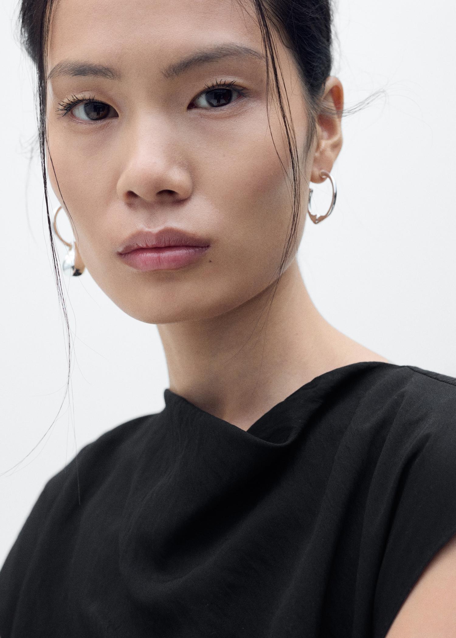 Draped straight dress - Women | MANGO USA Product Image