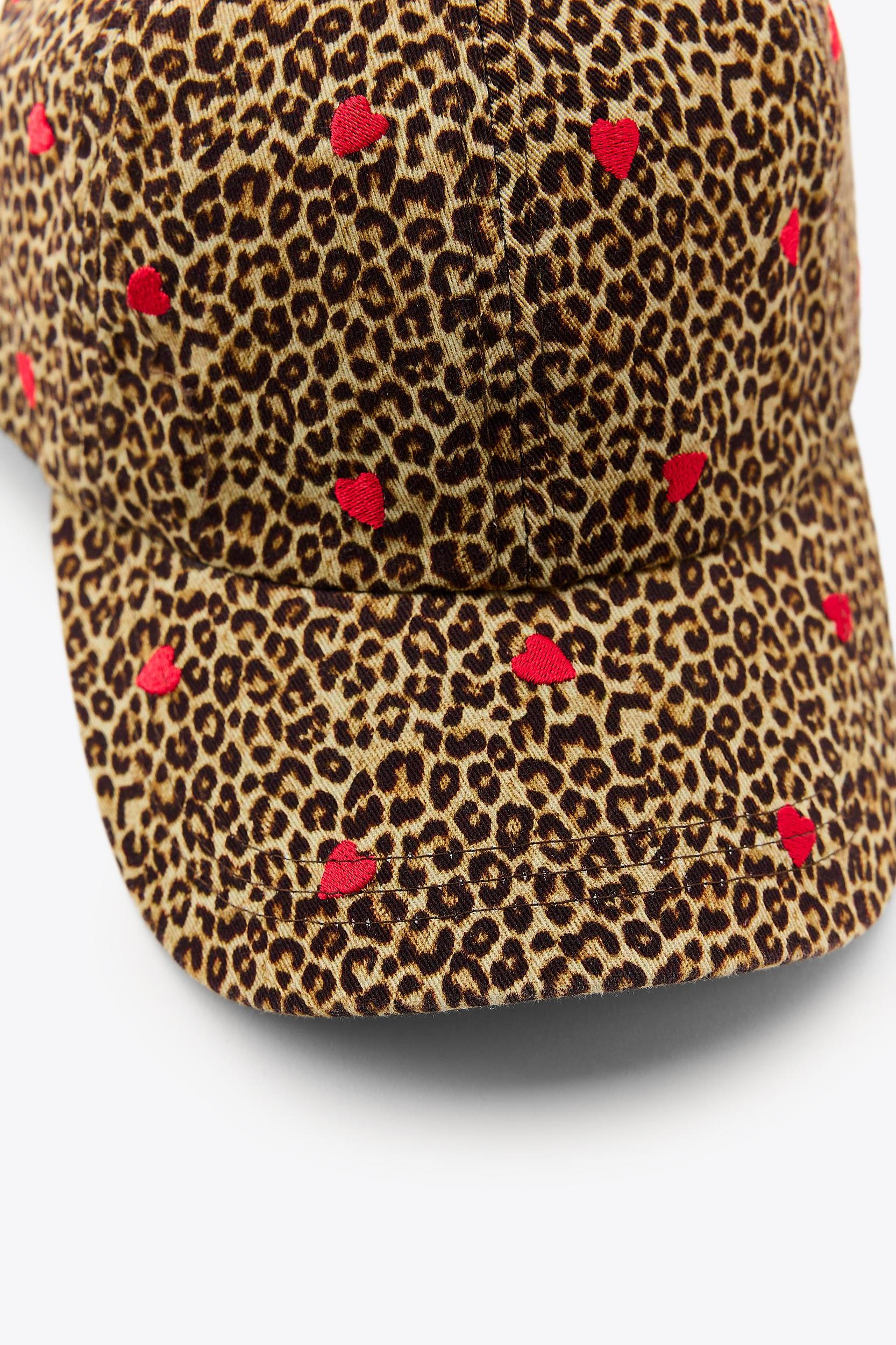 EMBROIDERED ANIMAL PRINT TWILL CAP Product Image