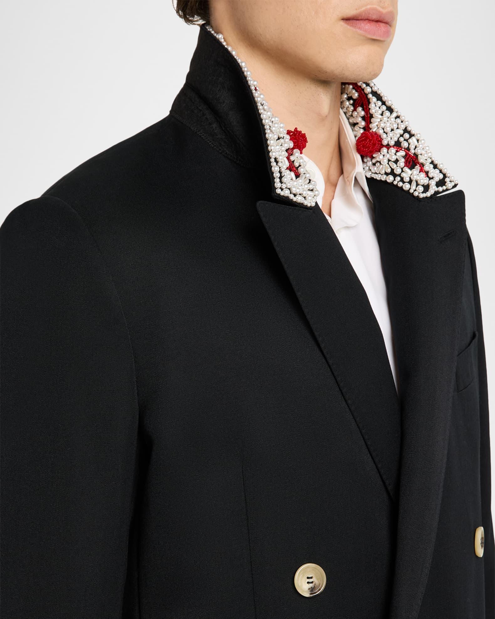 Men's Turbo-Embellished Double-Breasted Dinner Jacket Product Image