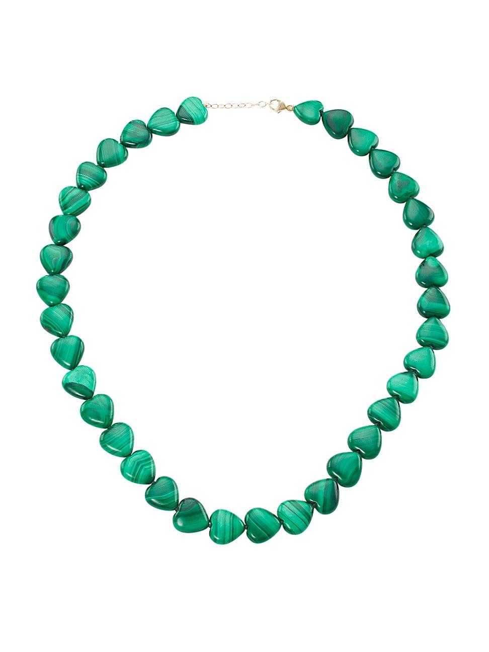 Womens Oracle Malachite Heart Necklace Product Image