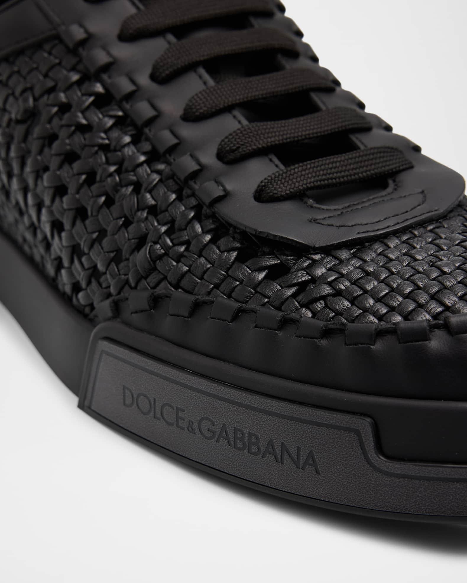 Men's Portofino Yacht Woven Leather Low-Top Sneakers Product Image