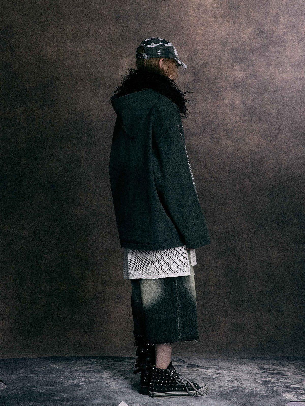 Aelfric Eden Fringe Washed Half Zip Hoodie Product Image