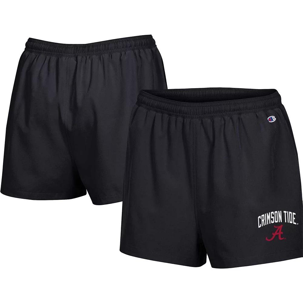 Women's Champion Black Alabama Crimson Tide Football Fan High Waist Shorts, Size: Large Product Image