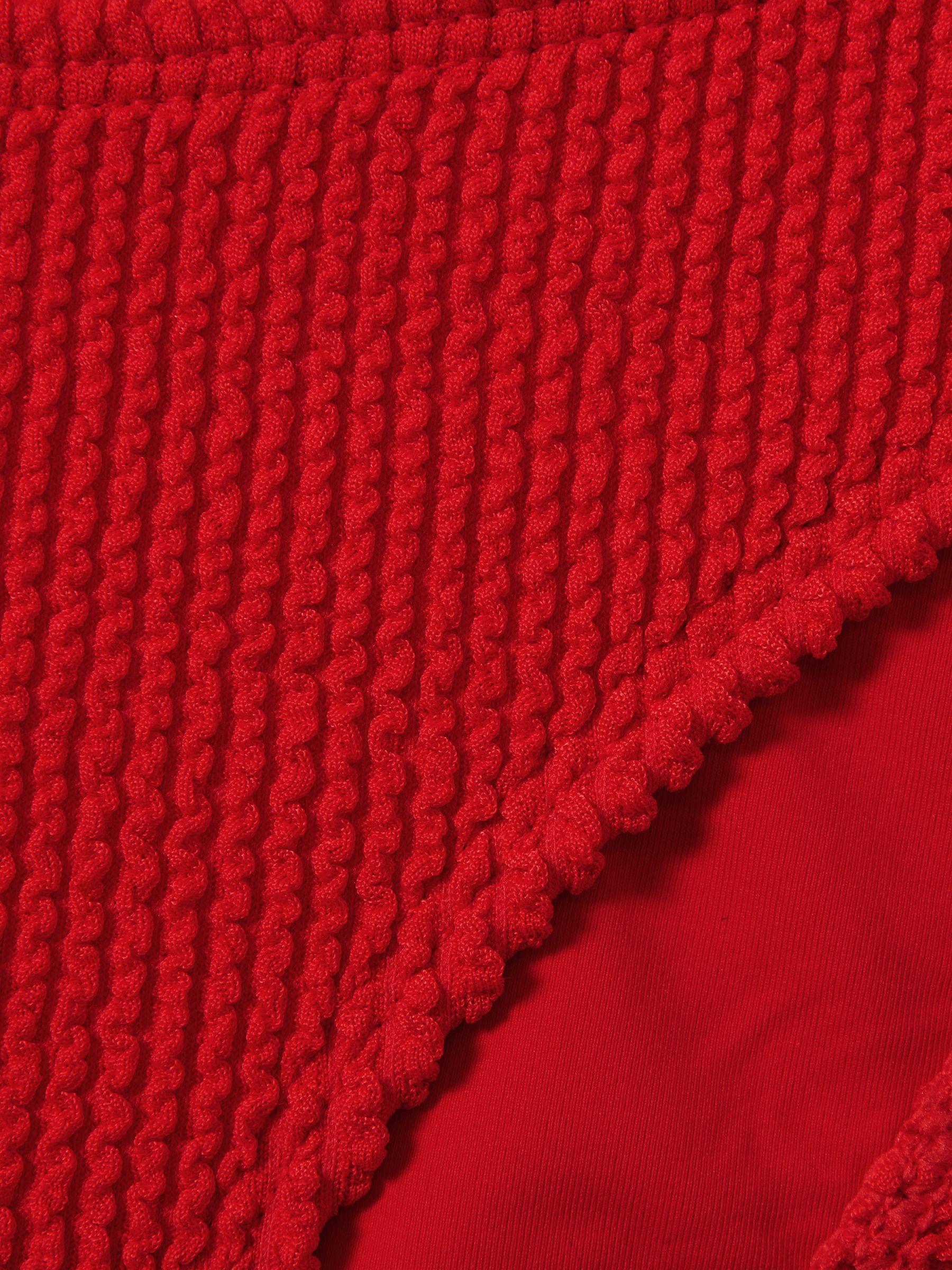 Good American Always Fits Textured Bikini Top in Bright Red Product Image